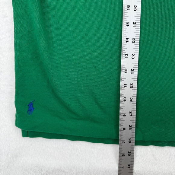 Polo Ralph Lauren Classic Fit Green Polo spellout Shirt Colorful Logo Mens XL - Picture 6 of 11